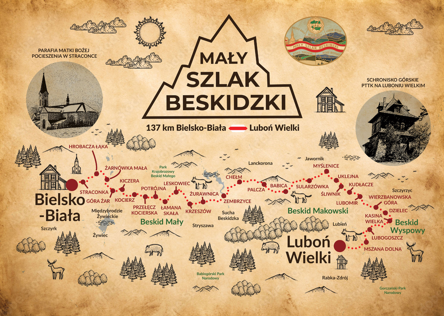 KP Mały Szlak Beskidzki cz. 3 Zembrzyce – Palcza